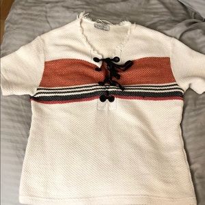 sandro knitted shirt size medium